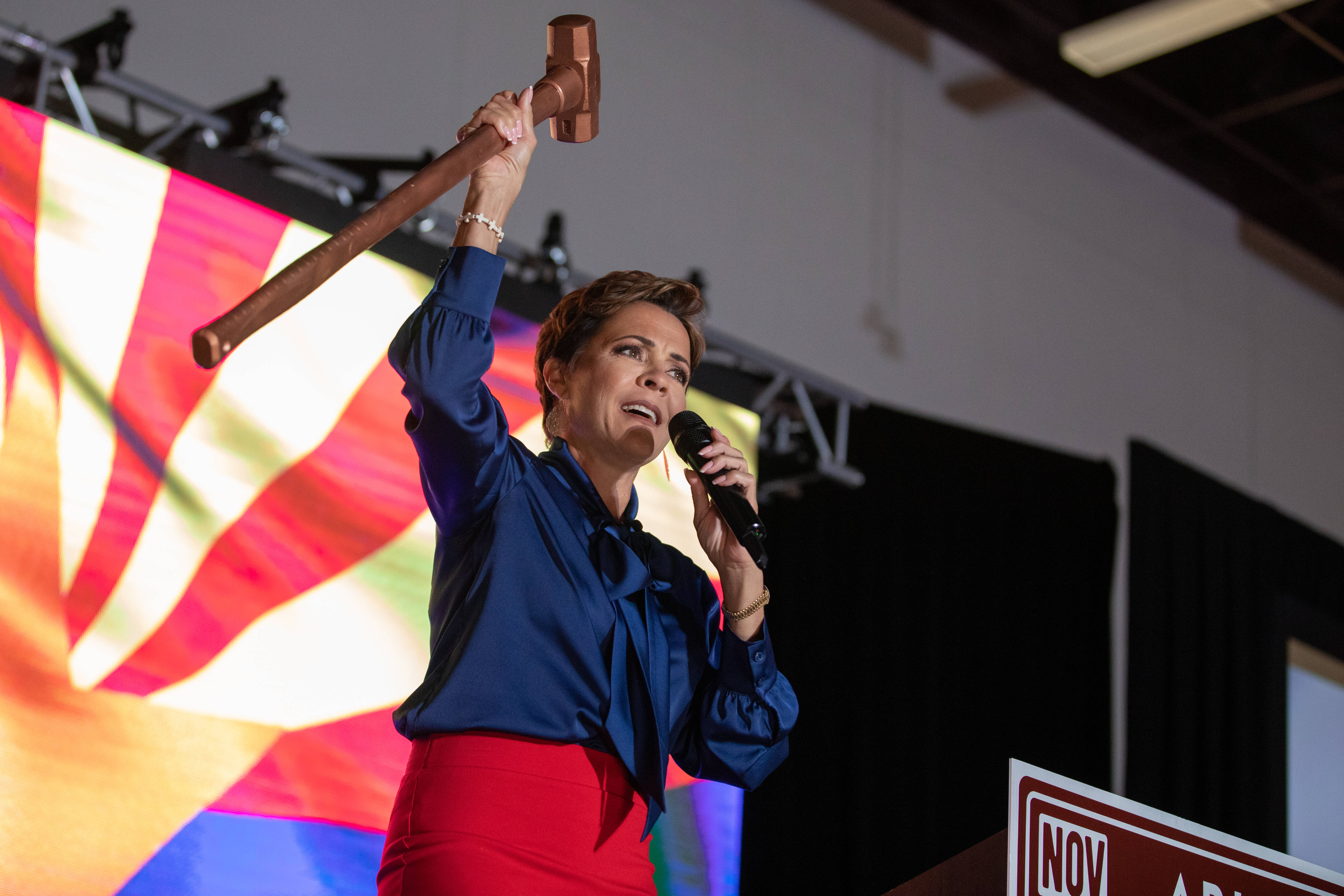 Kari Lake, the Republican gubernatorial nominee in Arizona, has said she would have refused to certify the 2020 election results. (Caitlin O'Hara/Bloomberg News)