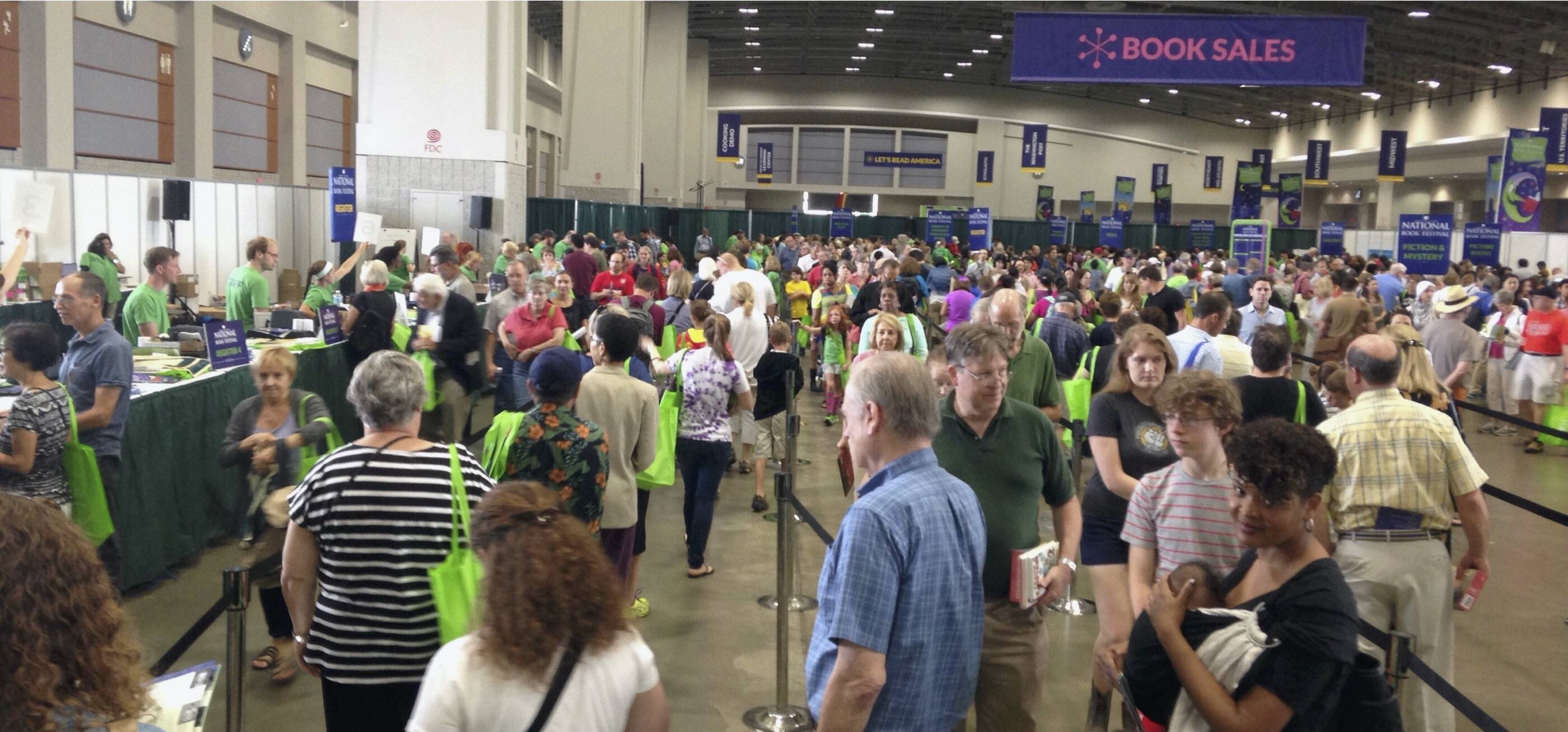 In 2014, Politics and Prose created a giant pop-up bookstore at the National Book Festival in the Washington Convention Center, Washington, D.C. (Ron Charles/The Washington Post)