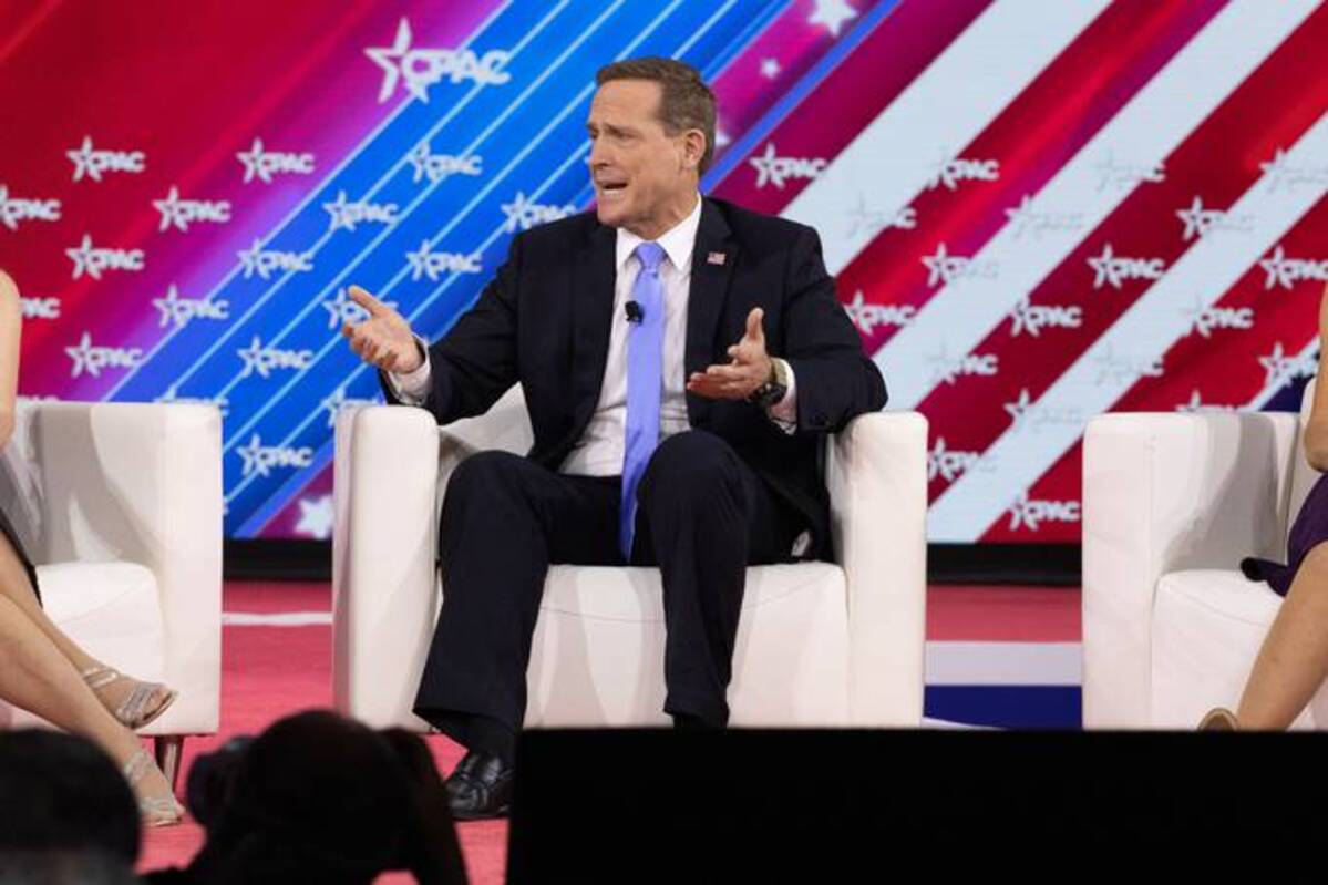 Rep. Ted Budd (R-N.C.) speaks during the Conservative Political Action Conference (CPAC) in Orlando on Feb. 25. (Tristan Wheelock/Bloomberg News)