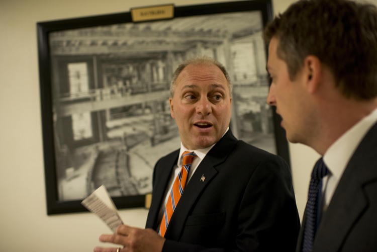 Steve Scalise&nbsp;pictured recently in the Capitol.&nbsp;(Melina Mara/The Washington Post)</p>  