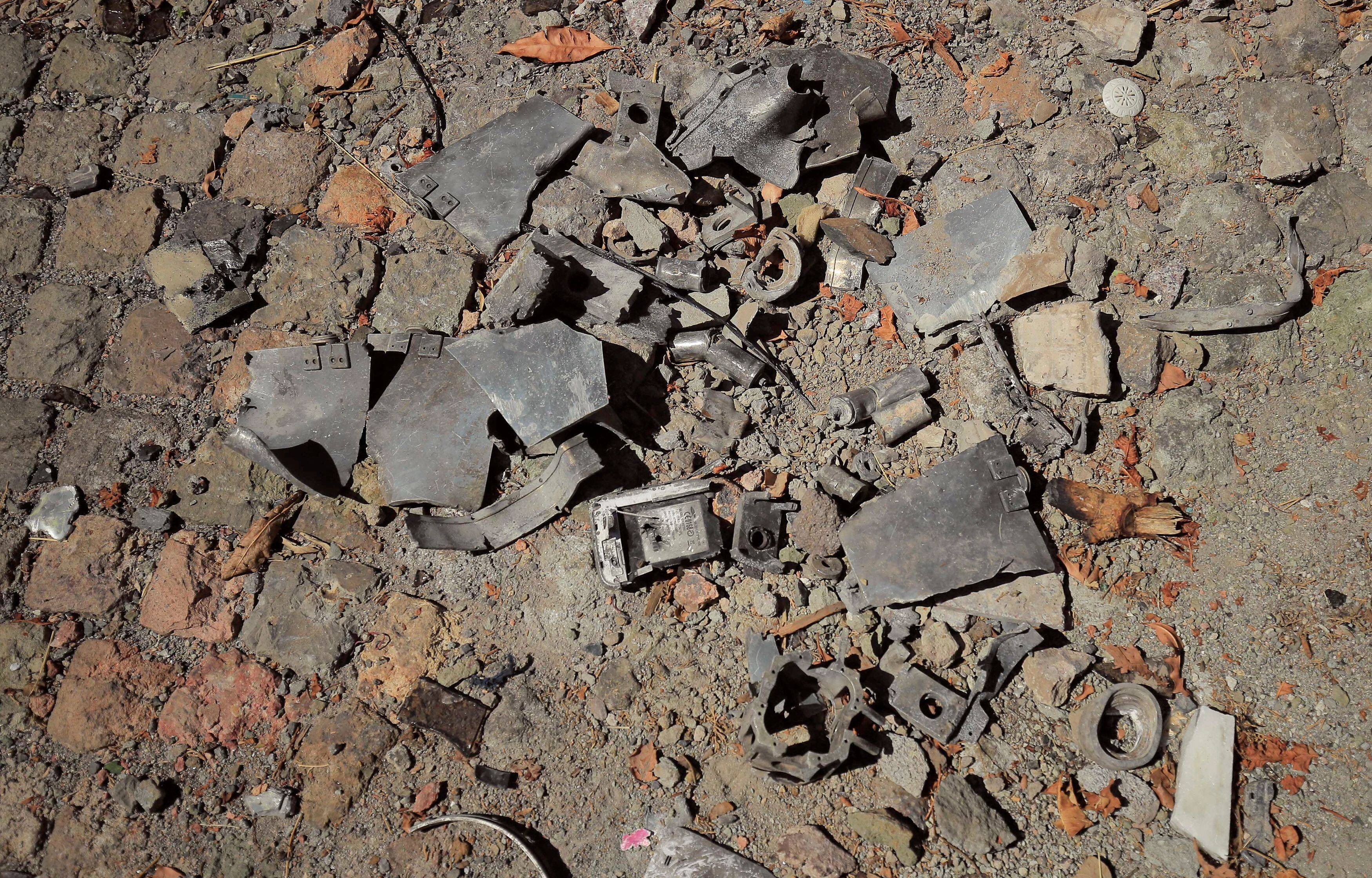 Shrapnels from a drone bomb in Lalibela town of the Amhara Region, Ethiopia on Jan. 25. (Tiksa Negeri/Reuters)