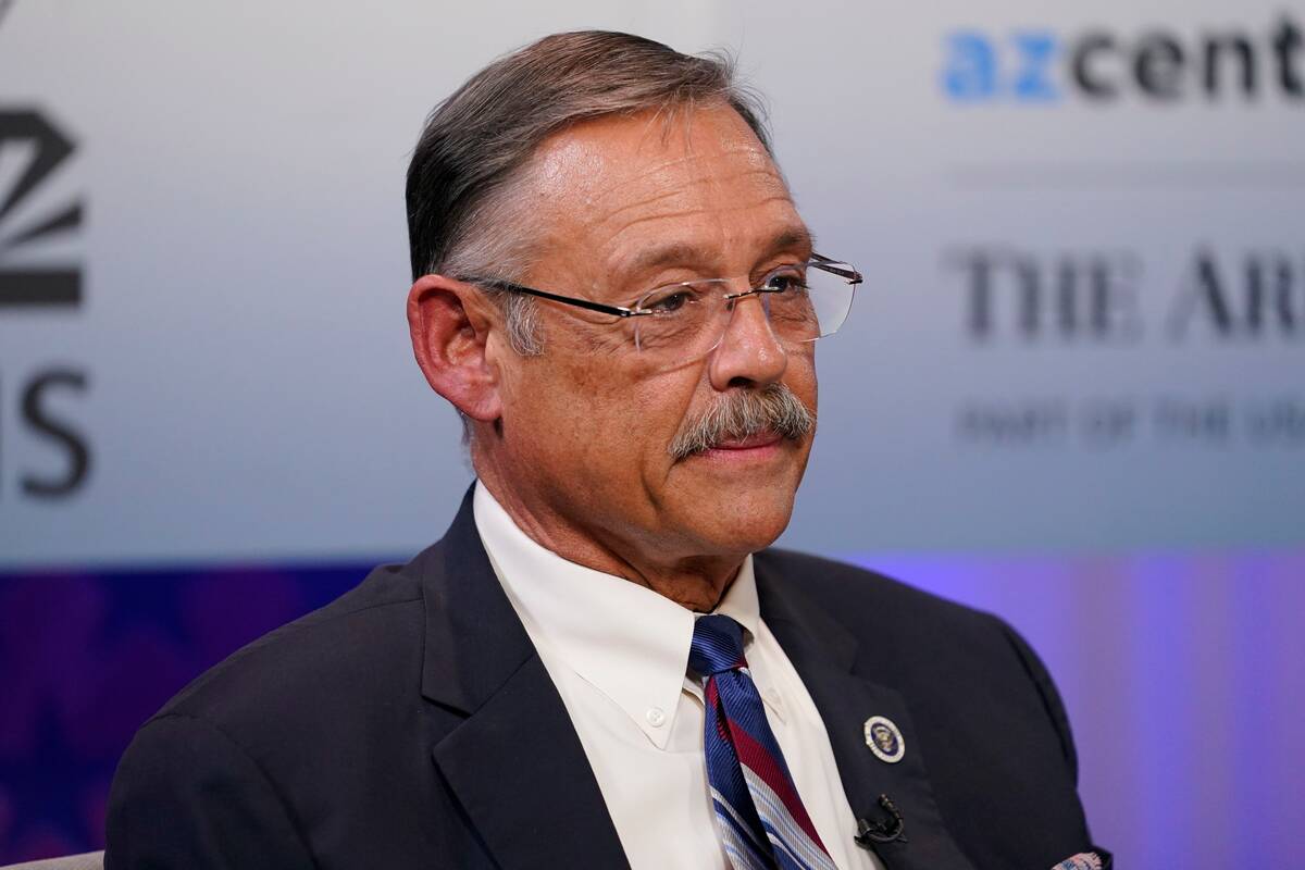 Republican Arizona secretary of state candidate Mark Finchem is in a neck-and-neck race for the position despite running a very low-profile campaign. (Matt York/AP)