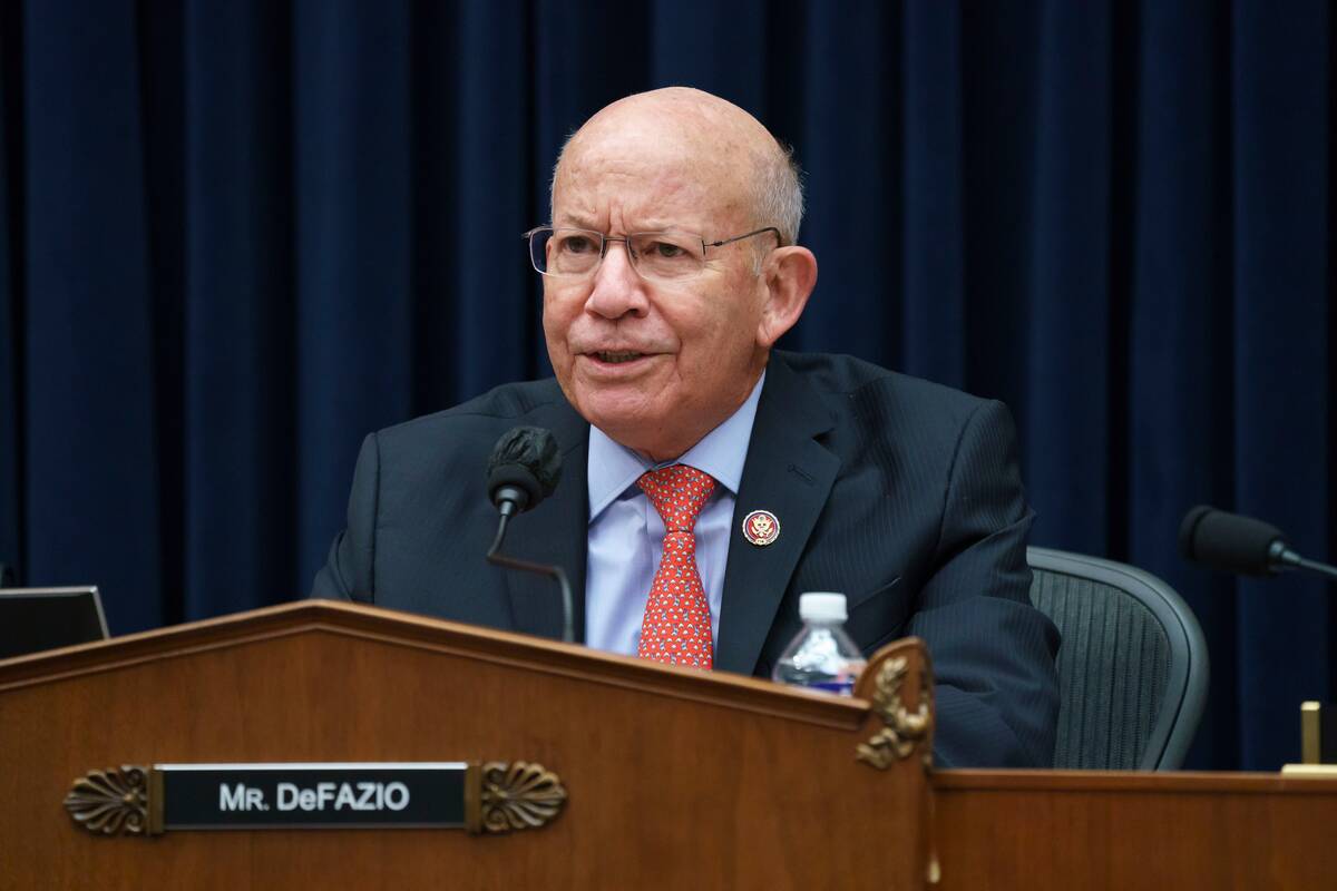 Rep. Peter A. DeFazio (D-Ore.), chairman of the Transportation and Infrastructure Committee, at the Capitol on Sept. 14. (J. Scott Applewhite/AP)