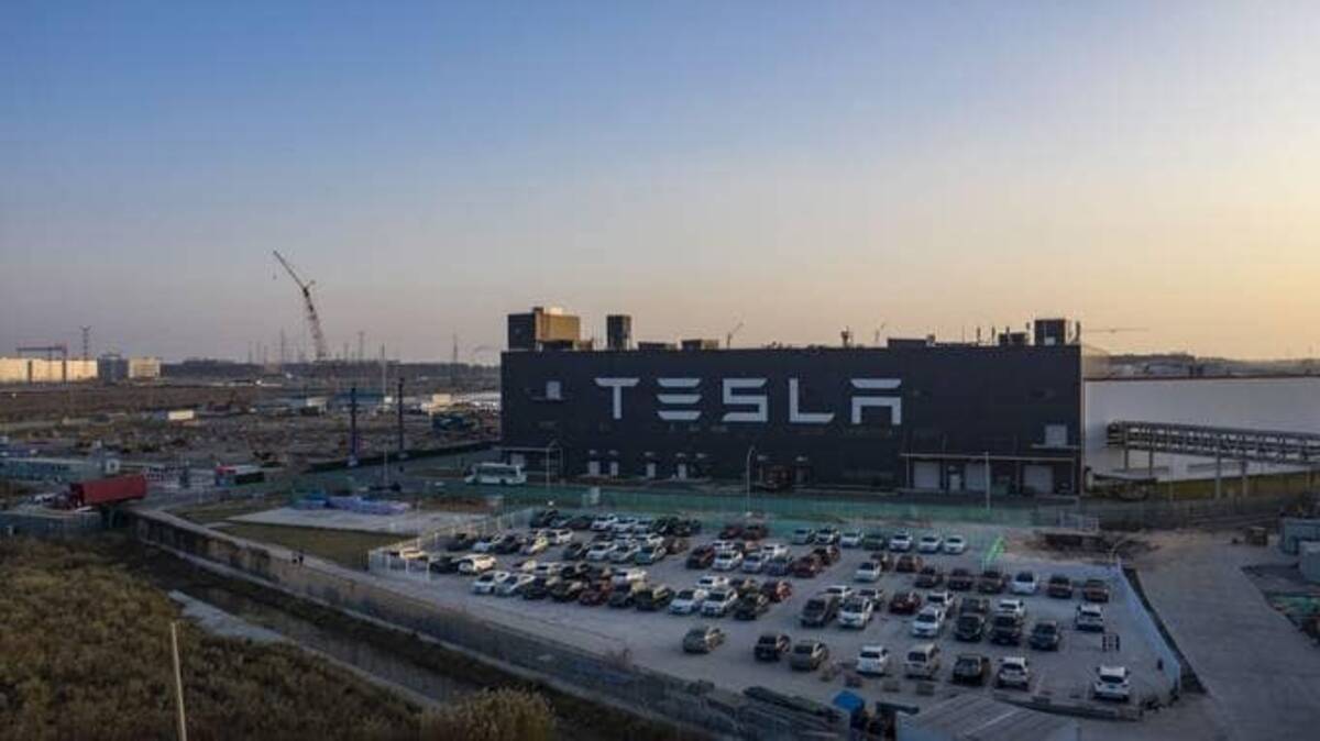 The Tesla Gigafactory in Shanghai. (Qilai Shen/Bloomberg News)