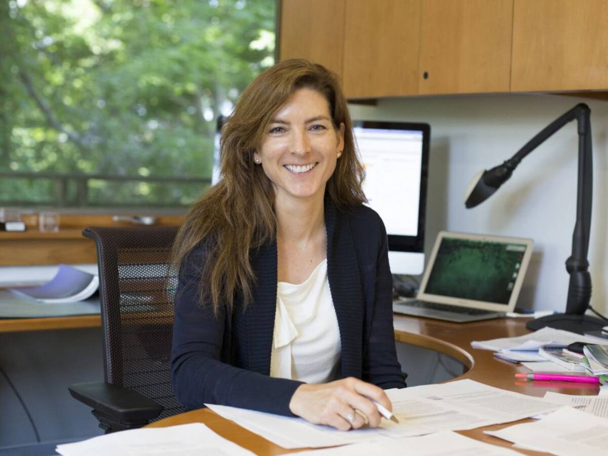 Lisa Goddard in her office at Columbia University's International Research Institute for Climate and Society. (Francesco Fiondella)