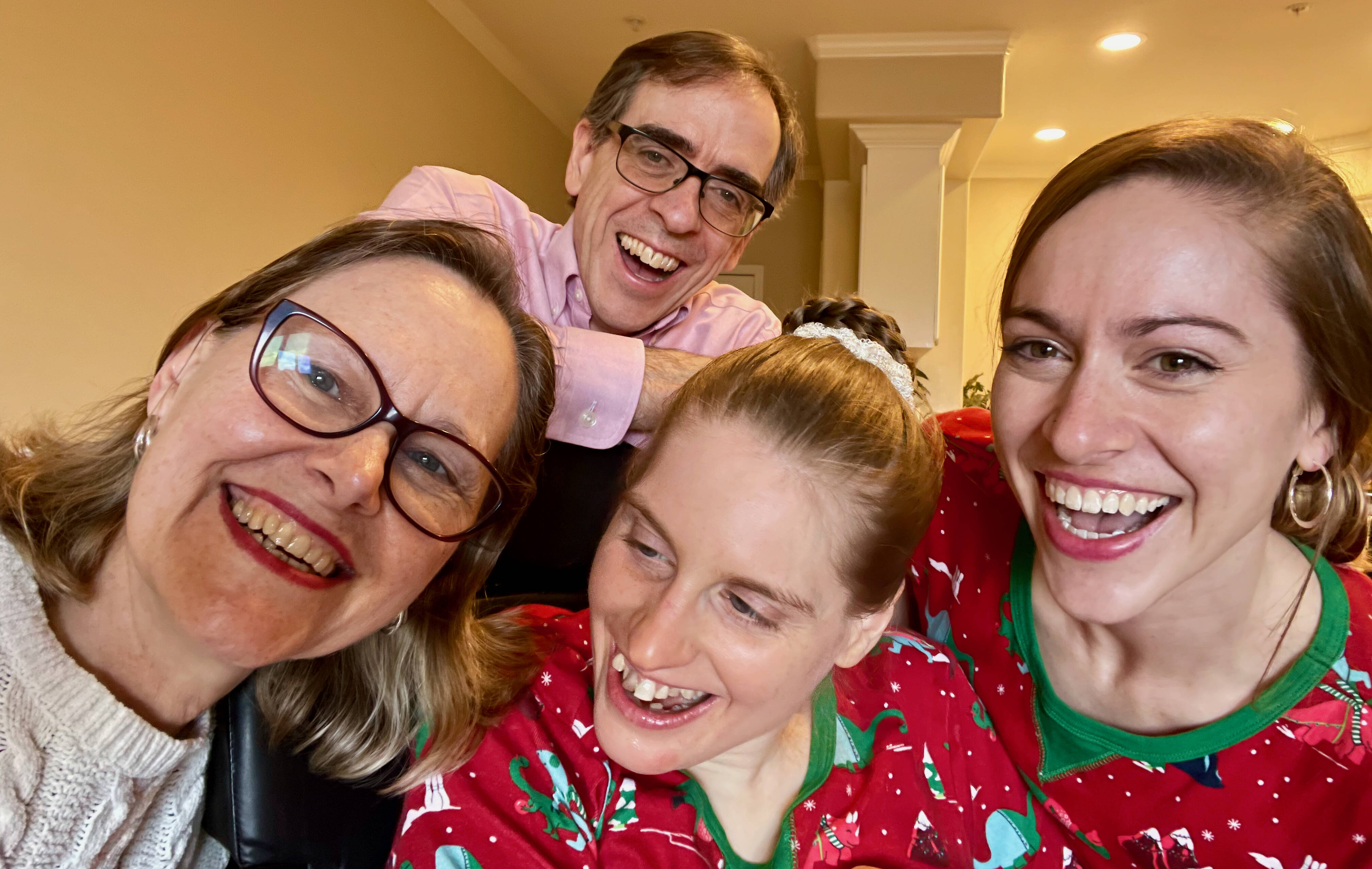 The Charleses celebrating Christmas on Presidents Day in Santa Clara, Calif. (Ron Charles/The Washington Post)