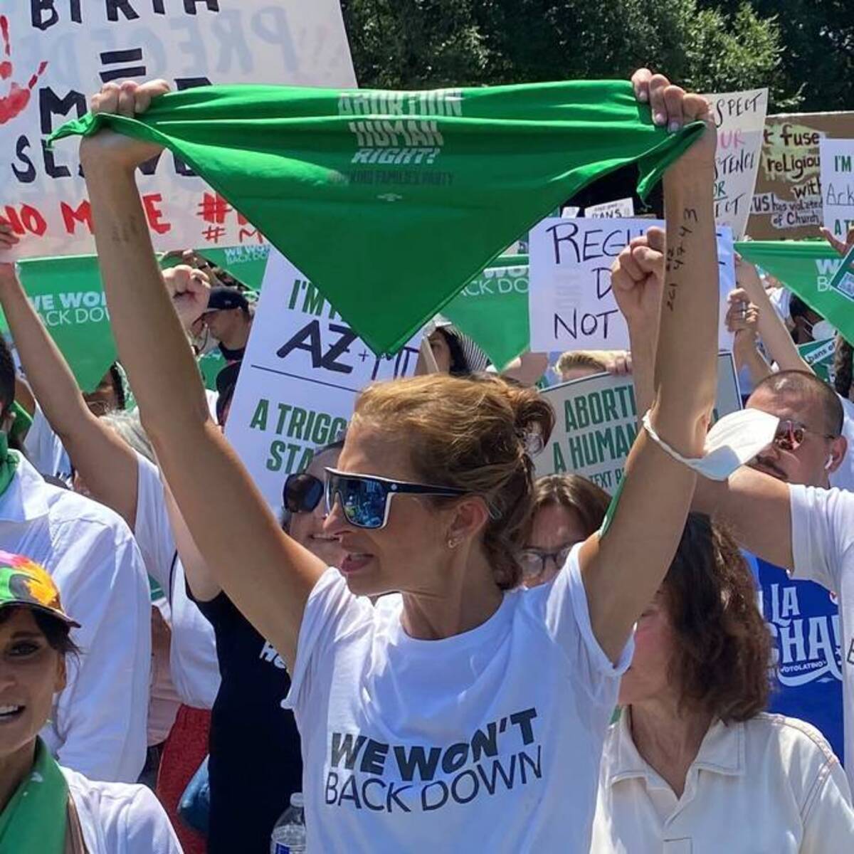 &nbsp;Abortion rights advocates protest in Washington, D.C., in late June. (Photo by Katherine Frey/The Washington Post)