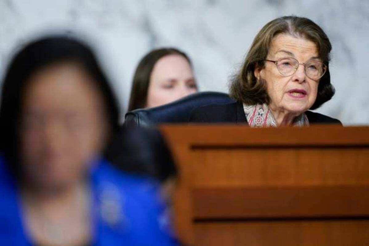 Sen. Dianne Feinstein (D-Calif.) questions Supreme Court nominee&nbsp;Ketanji Brown Jackson during a Senate Judiciary Committee confirmation hearing on Capitol Hill on March 22. (Andrew Harnik/AP)