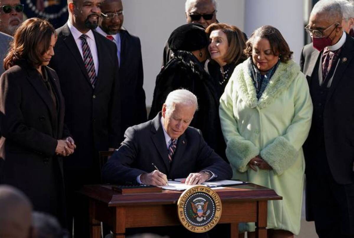 President Biden signs into law H.R. 55, the 