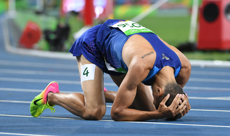 Matt Centrowitz wins Olympic gold in the men's 1,500-meter in Rio.&nbsp;(Photo by Jonathan Newton /Washington Post)</p>  