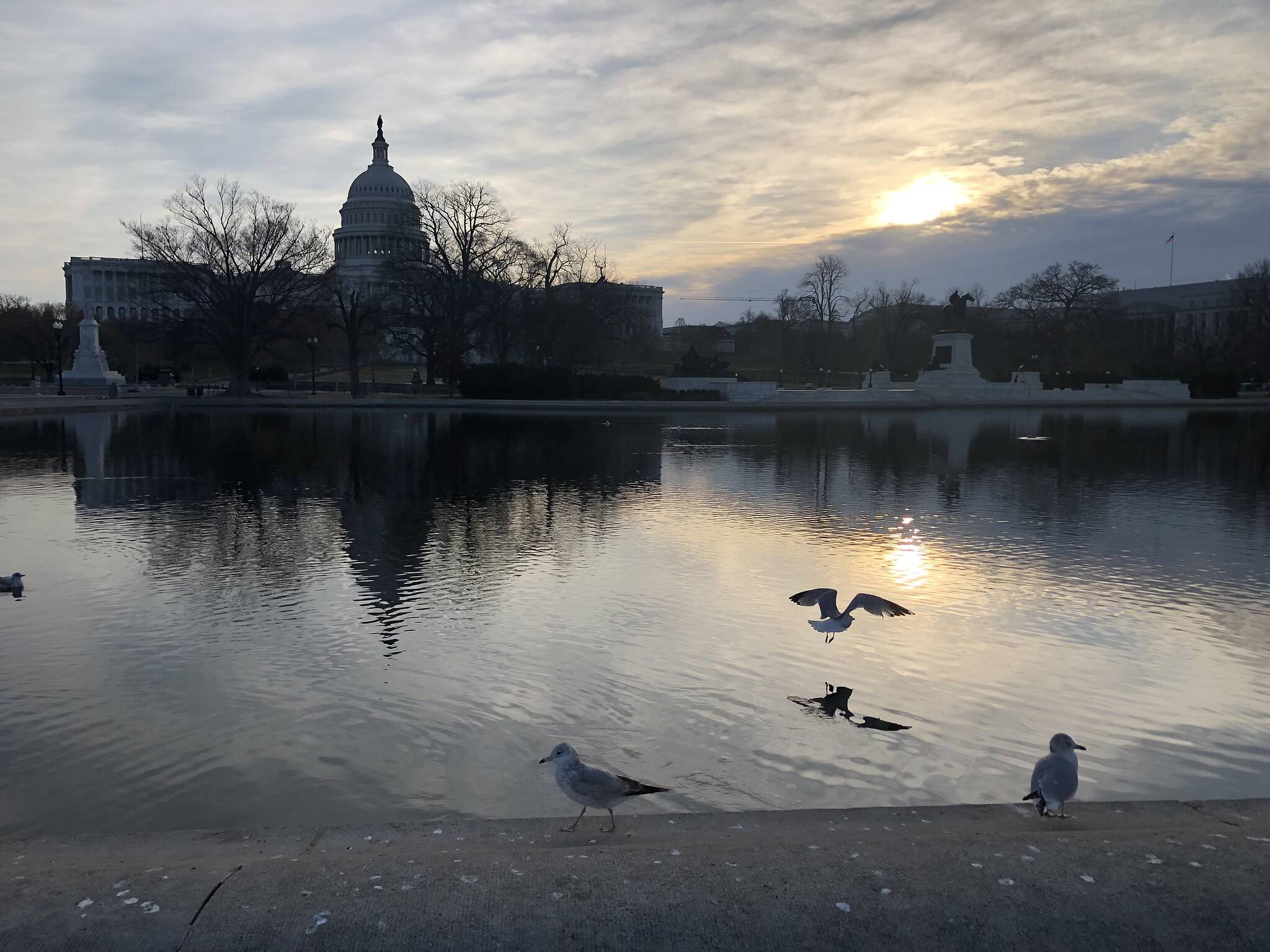 A glimpse of sunshine near the Capitol on Dec. 24. (Jeannie in D.C./Flickr)
