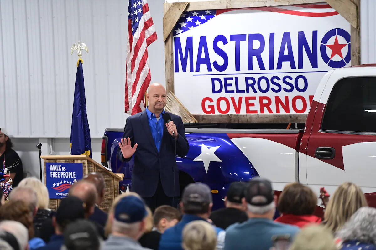 Pennsylvania Republican gubernatorial hopeful Doug Mastriano held a Chester County rally at the Kimberton Fairgrounds on Oct. 1 in Phoenixville, Pa. (Mark Makela/The Washington Post)