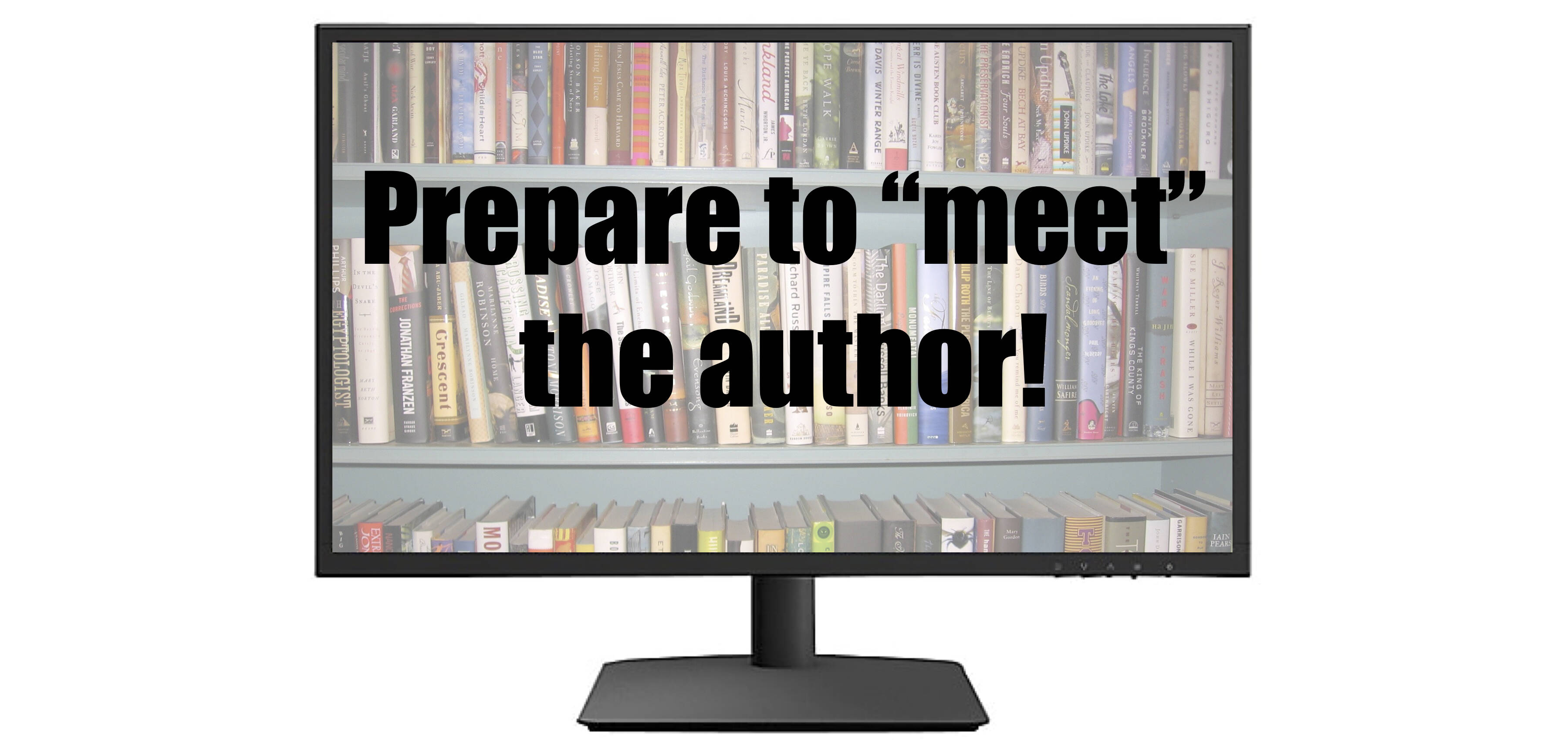 Remember when book events were in person? Me neither. (Photo illustration by Ron Charles)
