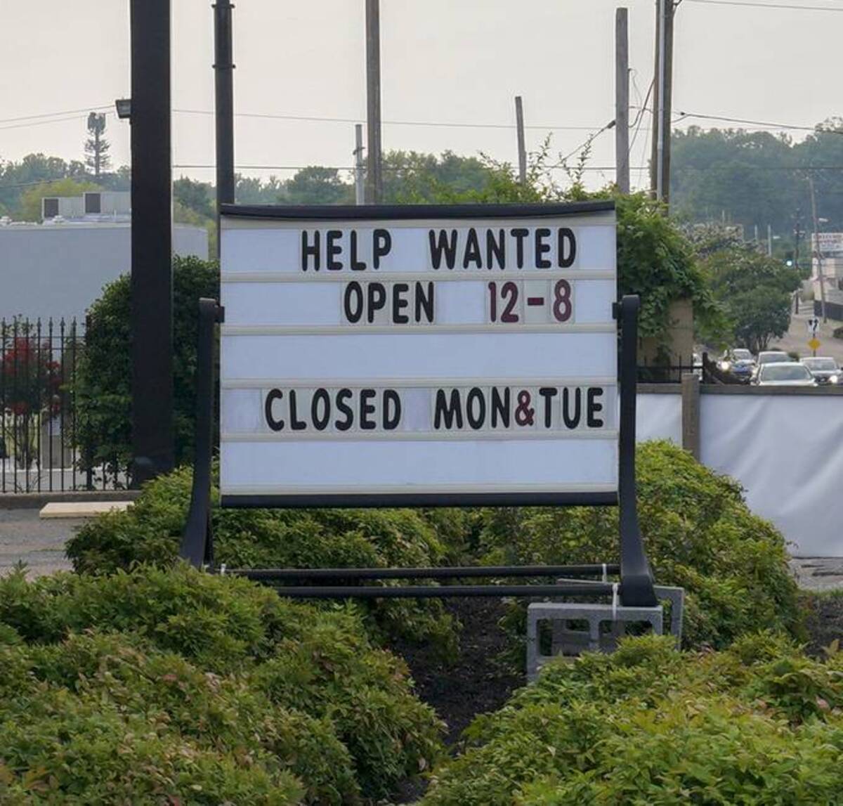 A help wanted sign in front of a restaurant in Tennessee. Businesses are having a hard time filling jobs. (Bonnie Jo Mount/The Washington Post)
