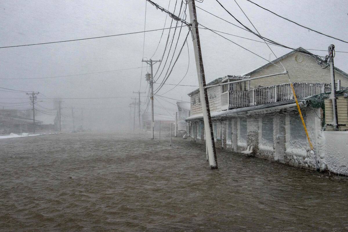 Flooding in Marshfield, Mass., on Jan. 29. (Joseph Prezioso/AFP/Getty Images)