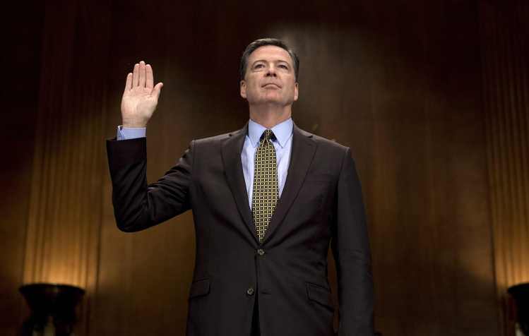 Comey testifies before the Senate Judiciary Committee earlier this month. (Jim Watson/Getty)</p>