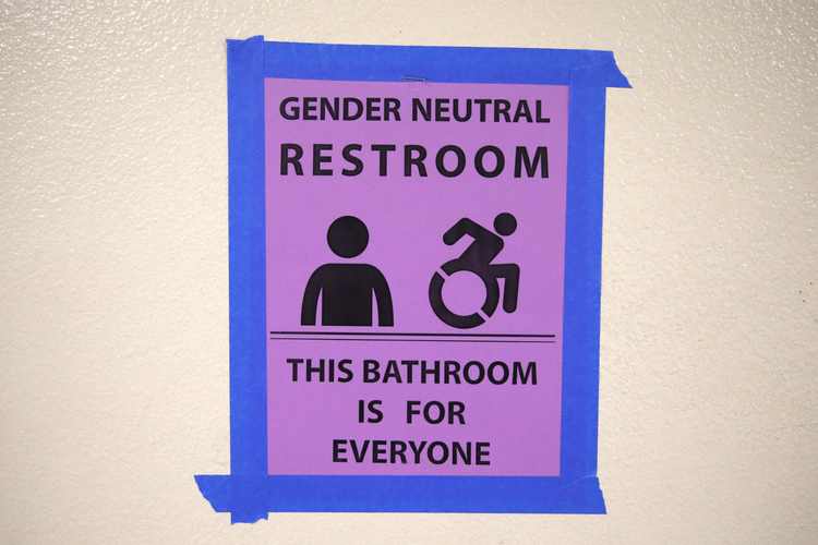 The first gender-neutral restroom in the Los Angeles Unified School District has&nbsp;opened.&nbsp;(Reuters/Lucy Nicholson)</p>  