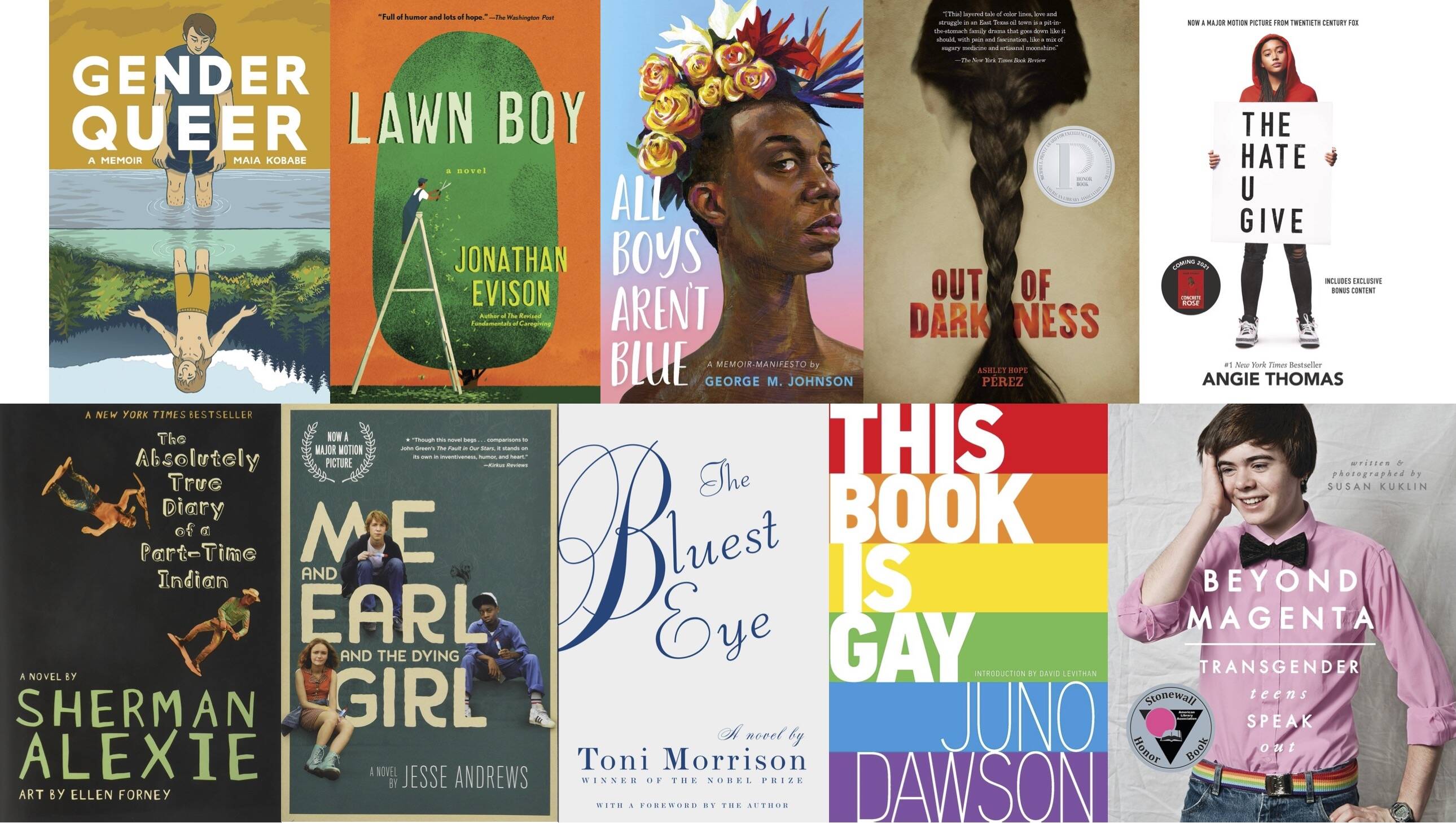 The 10 most challenged books in the United States, according to a new report from the American Library Association.