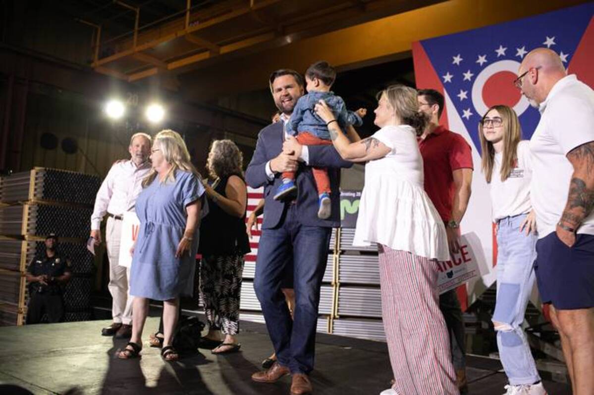Senate candidate J.D. Vance on the campaign trail in Ohio.