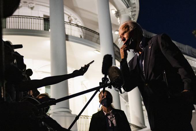 President Biden is facing a rise in coronavirus cases and a dip in approval ratings as the 20th anniversary of the 9/11 terrorist attacks approaches. (Samuel Corum/Getty Images)