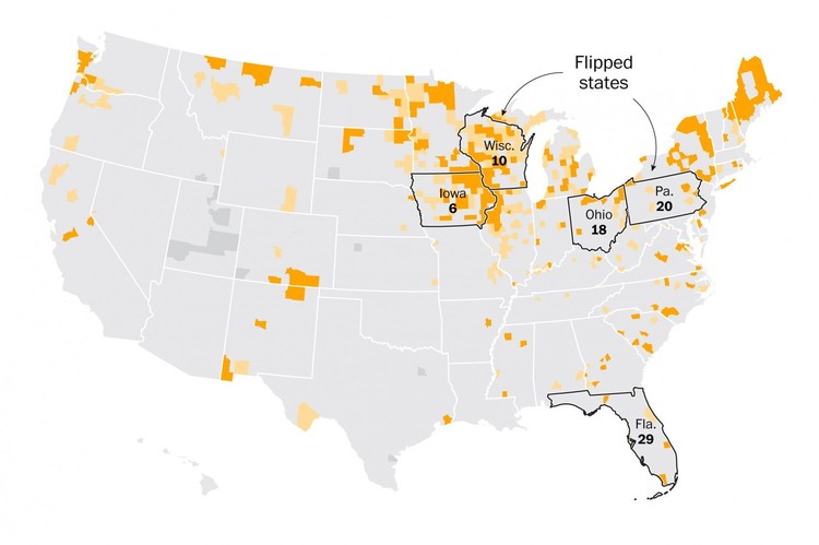 <em>These former Obama strongholds sealed the election for Trump.</em></p>  