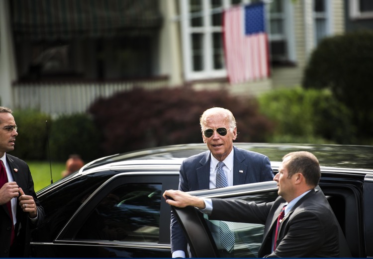 Joe Biden took Hillary to his childhood home in Scranton, Pennsylvania, after a joint rally on August 15. (Melina Mara/The Washington Post)</p>  