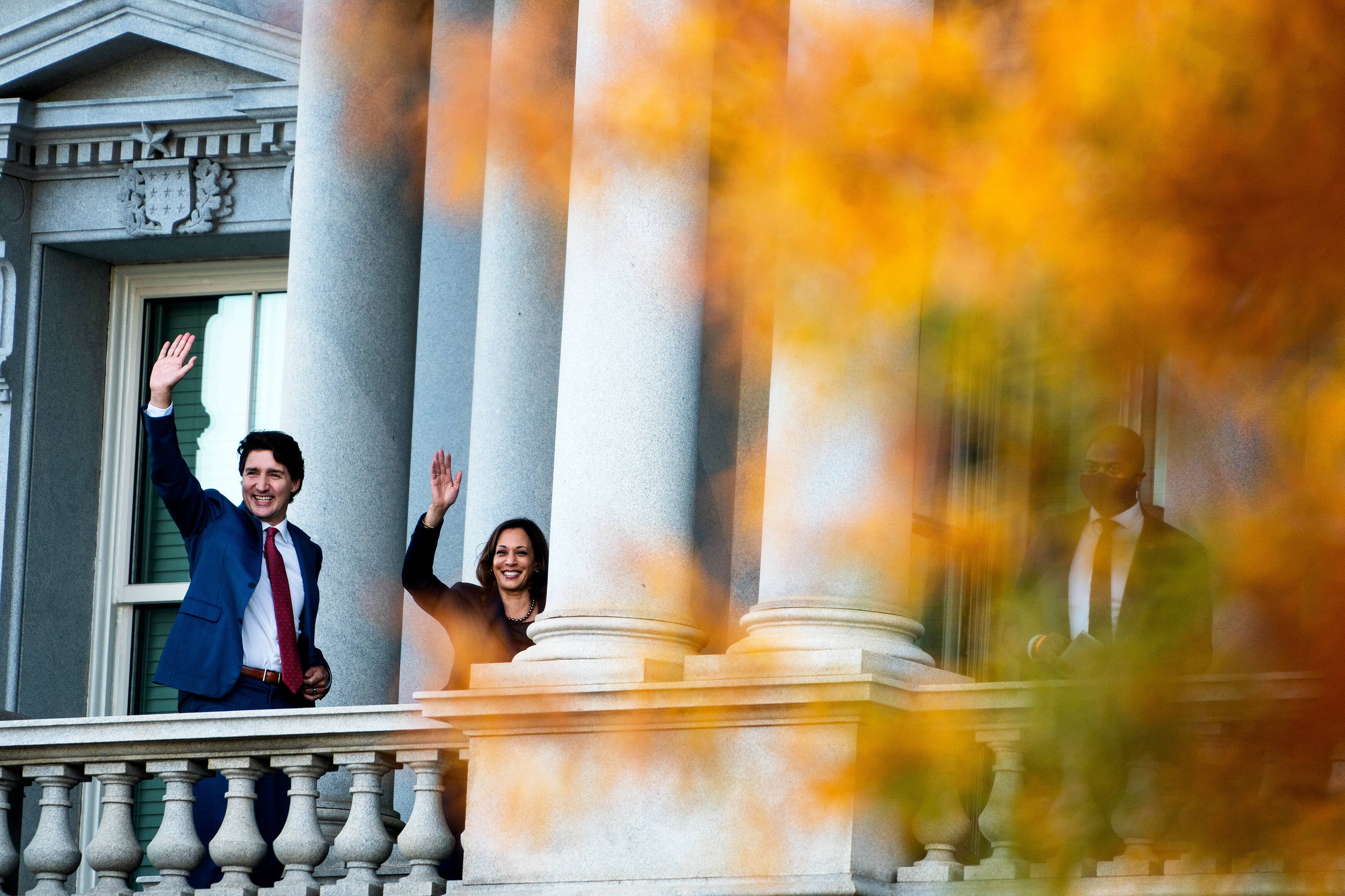 Vice President Harris and Prime Minister of Canada Justin Trudeau at the White House recently. (Demetrius Freeman/The Washington Post)