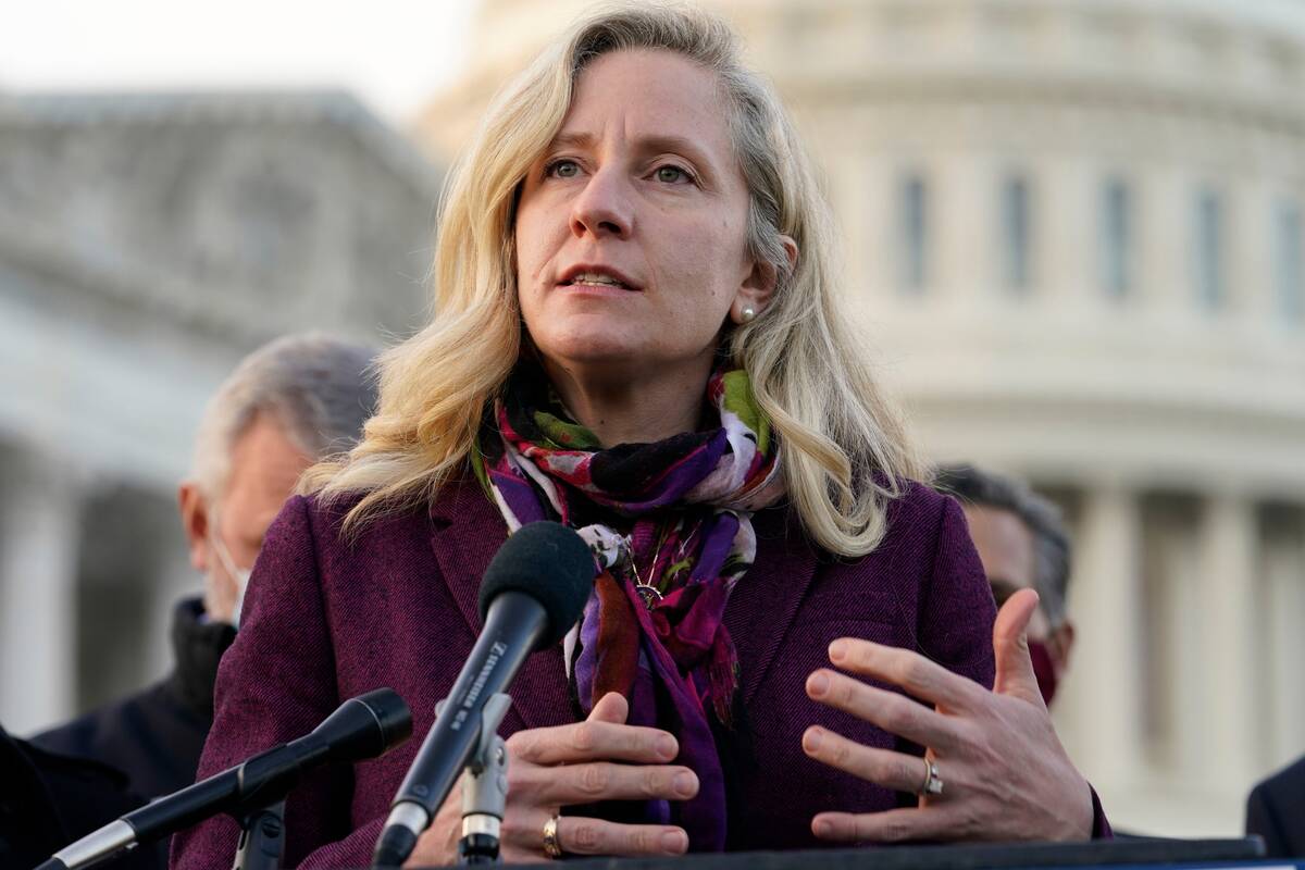 Rep. Abigail Spanberger (D-Va.) at a news conference on Capitol Hill. (Jacquelyn Martin/AP)
