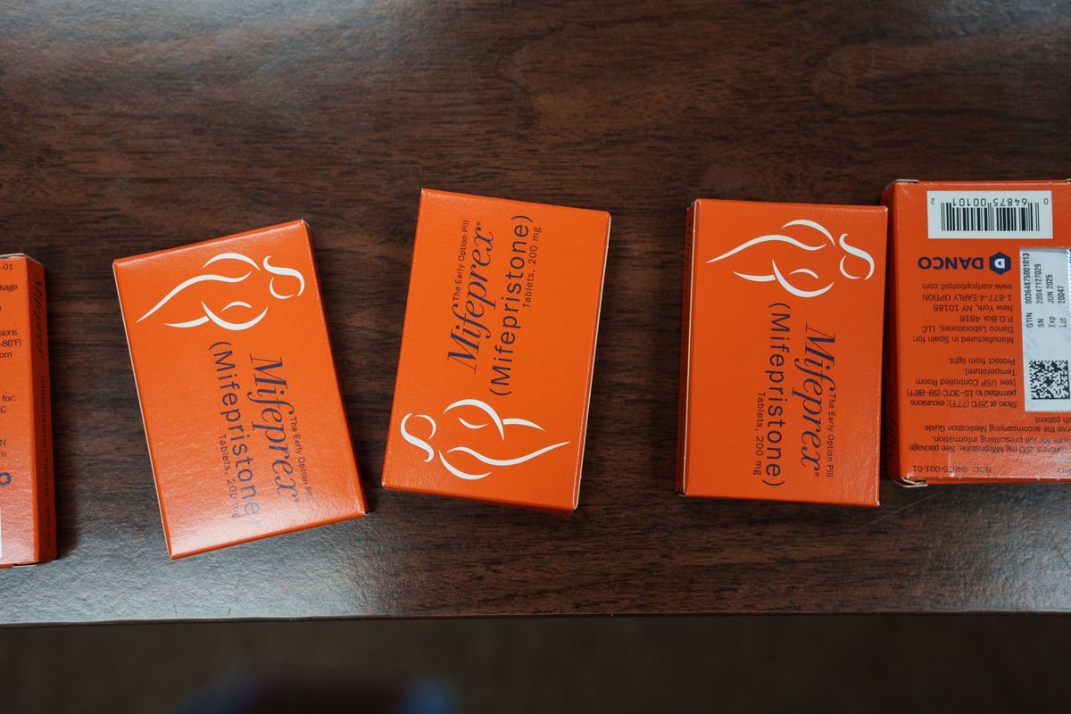 Packets of mifepristone, an abortion pill. (Paul Ratje/The Washington Post)