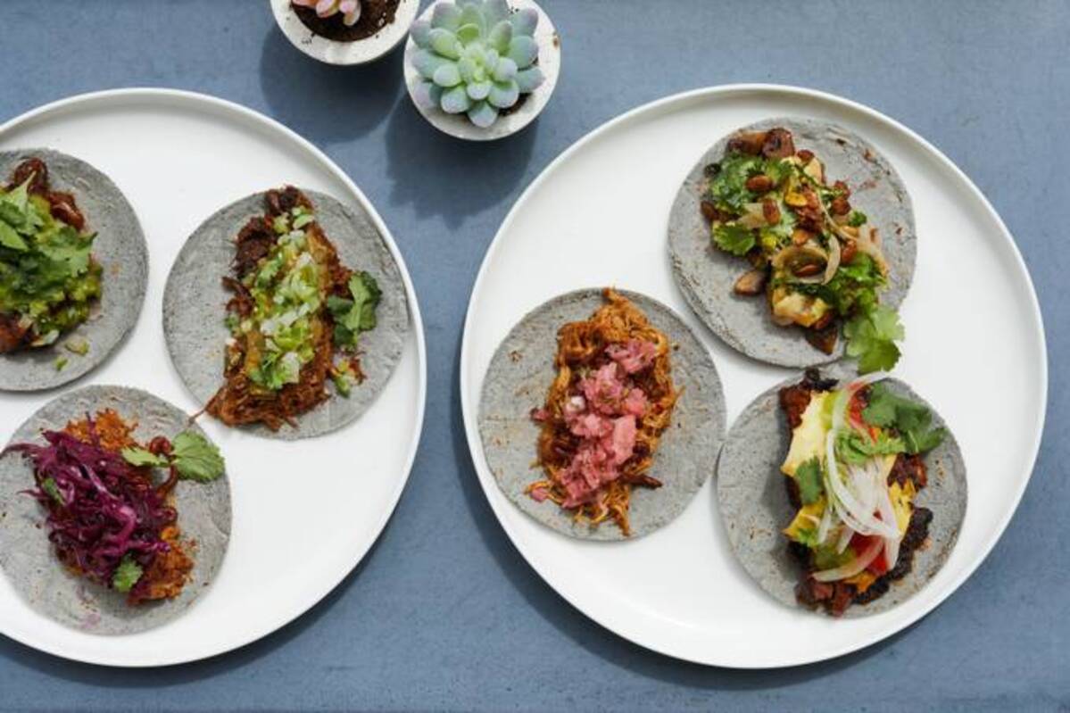 Tacos at Taqueria Las Gemelas photographed in Washington, DC on April 12, 2021. (Deb Lindsey/The Washington Post).