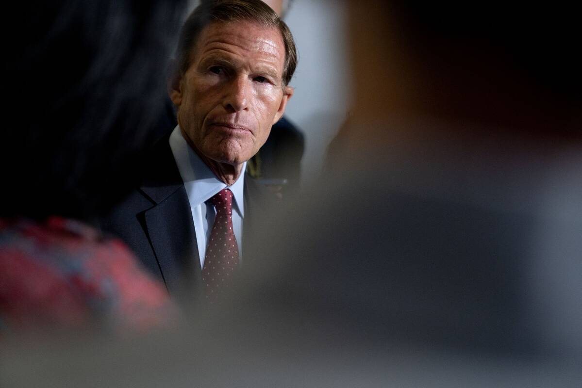 Sen. Richard Blumenthal (D-Conn.) is the lead sponsor of the bipartisan EARN IT Act. (Stefani Reynolds/Bloomberg News)