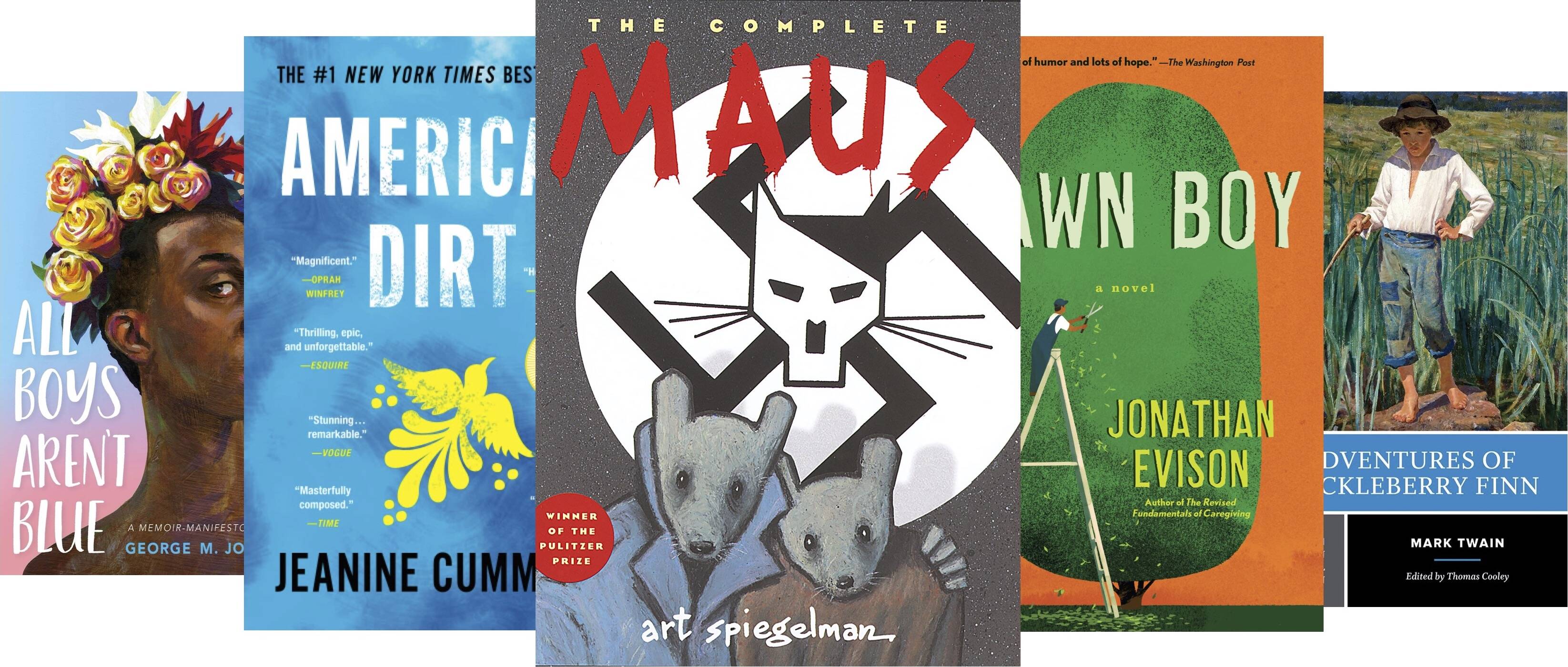 According to data from the American Library Association, the pace of book bannings has accelerated rapidly in the last few months. (FSG; Holt; Pantheon; Algonquin; W.W. Norton)