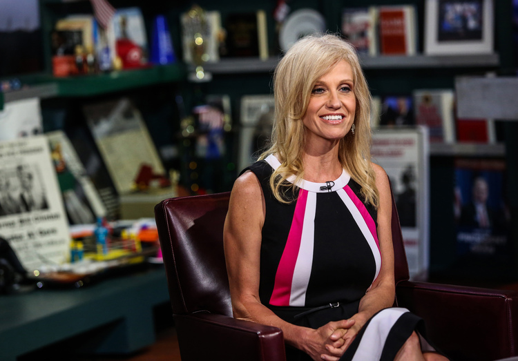 Trumk pollster&nbsp;Kellyanne Conway (Chris Goodney/Bloomberg)</p>  
