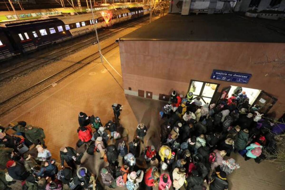 The hacks came as people in Ukraine tried to flee the conflict. (Pawel Supernak/EPA-EFE/Shutterstock)