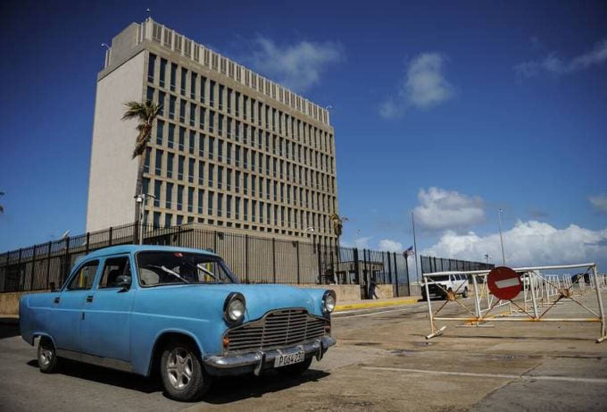 The U.S. Embassy in Havana, where U.S. officials first reported perplexing symptoms. (Yamil Lage/ AFP)&nbsp;