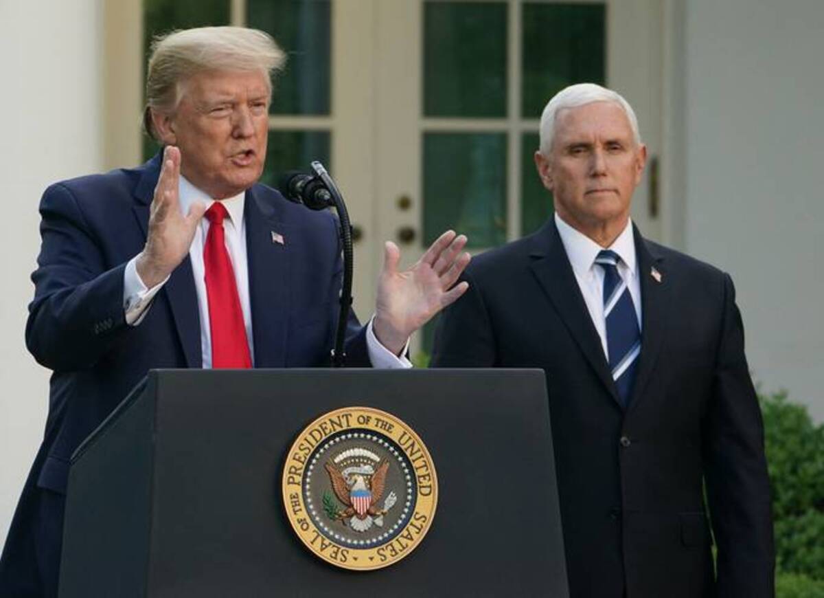 Ex-President Donald Trump and his veep, Mike Pence, are at a crossroads as both look to 2024. (Photo by MANDEL NGAN / AFP)&nbsp;