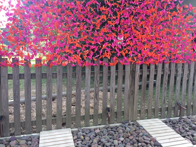 An interactive art project in Del Ray. (Patricia Sullivan/The Washington Post)</p>  