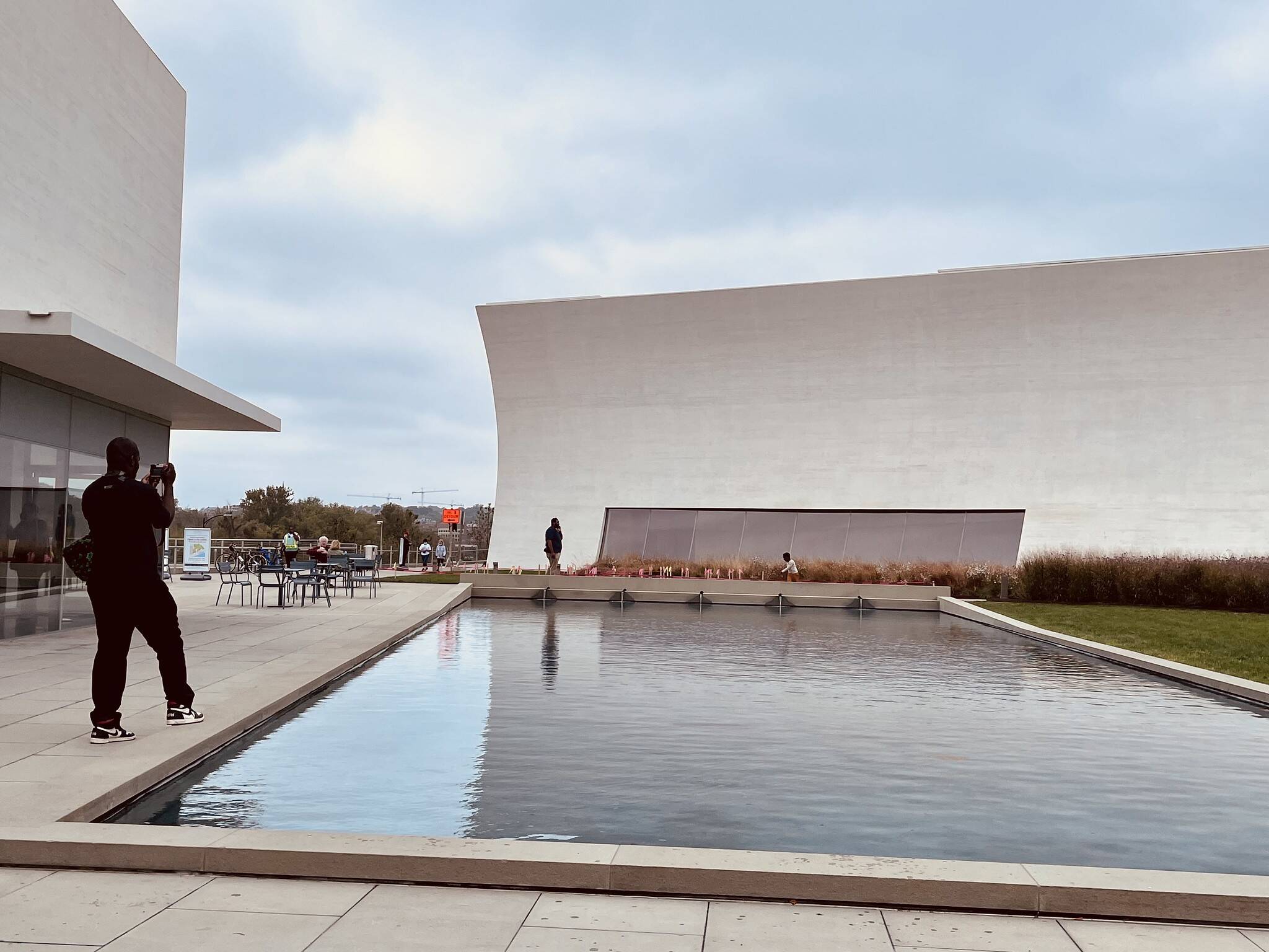 Photographing the Reach at the Kennedy Center in the District on Sunday.