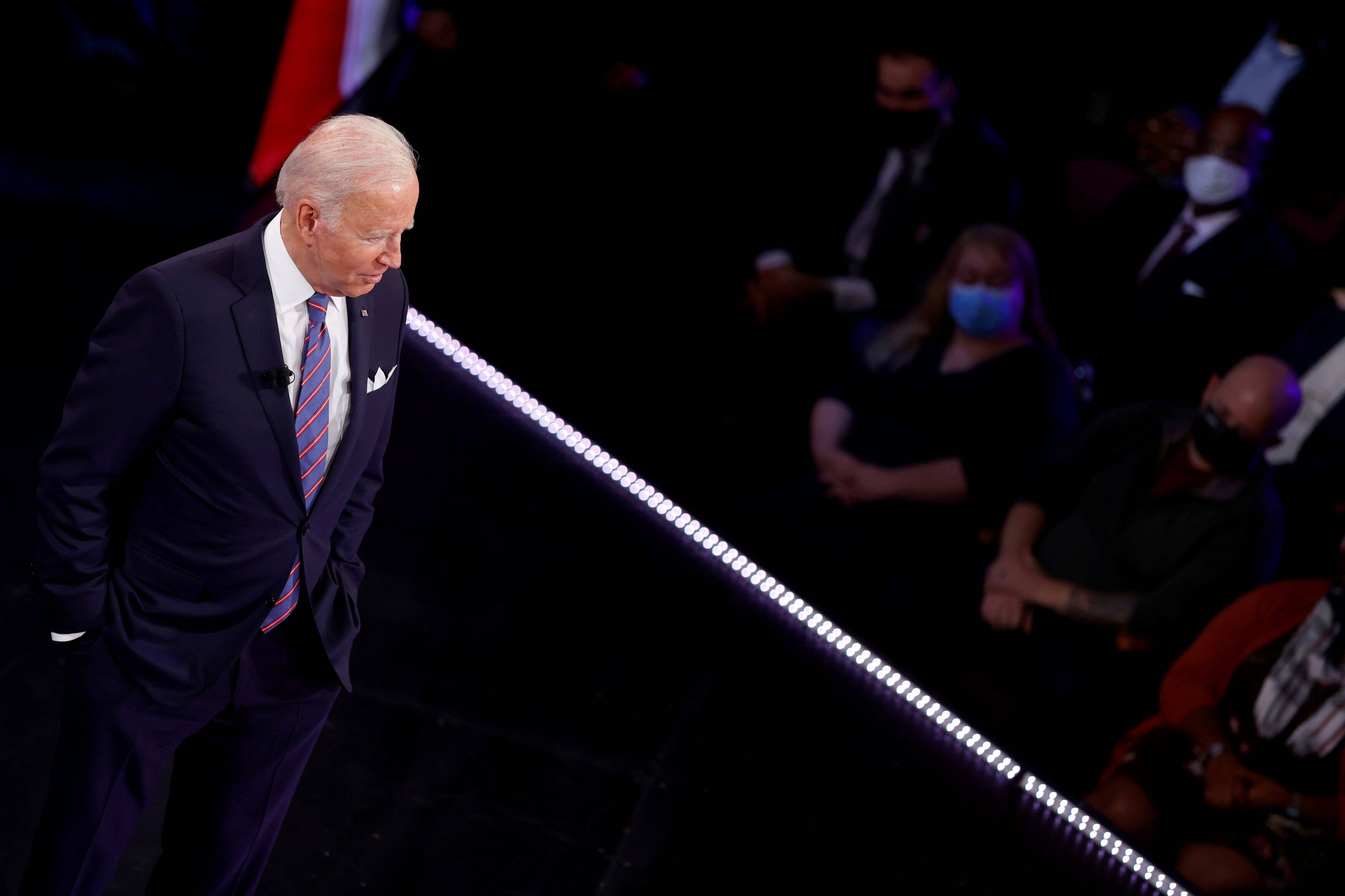 Biden at a town hall on Thursday spoke frankly about international negotiations. (Reuters/Jonathan Ernst)