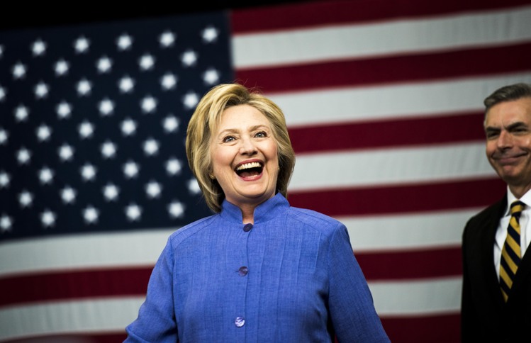 Hillary Clinton campaigns in Virginia last week.&nbsp;(Photo by Melina Mara/The Washington Post)</p>  