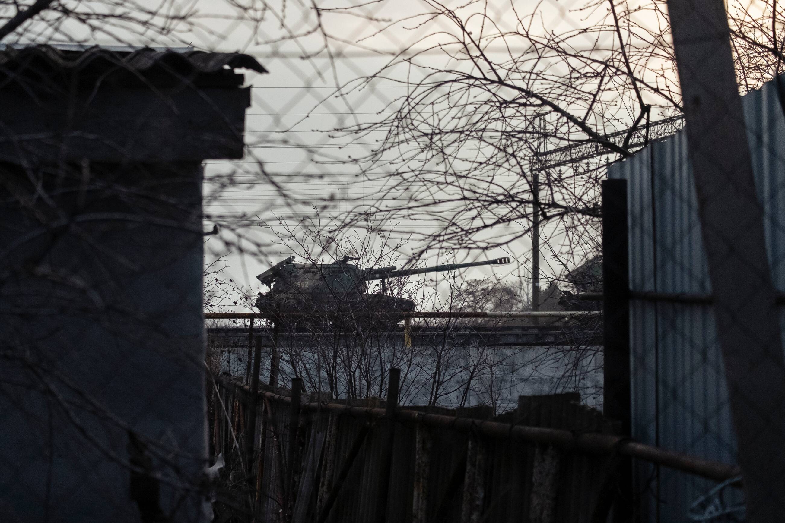 A Russian tank close to the border with Ukraine. (For The Washington Post/FTWP)