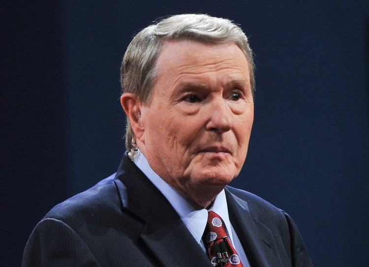 Jim Lehrer&nbsp;(Nicholas Kamm/AFP/GettyImages)</p>  