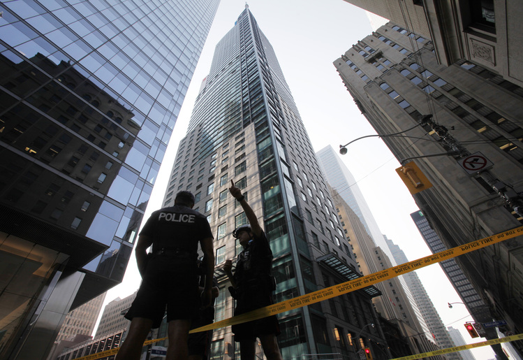 The failing Trump Tower in Toronto is going on the auction block. (Chris Helgren/Reuters)</p>  