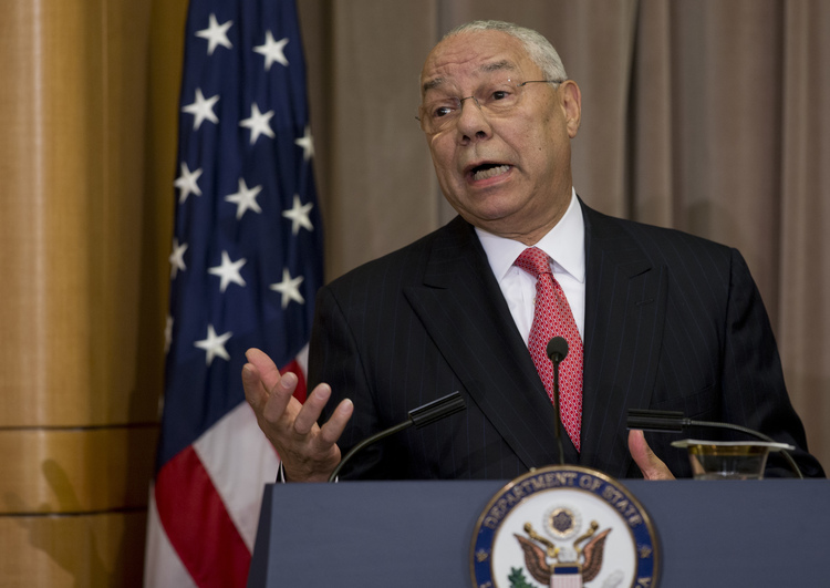 Colin Powell appears to be the latest victim of the Russian effort to manipulate our elections. (AP/Carolyn Kaster)</p>  
