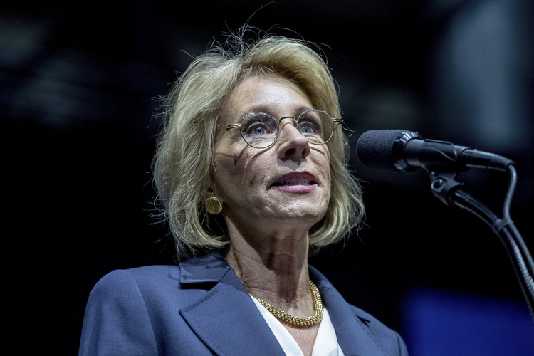 Is Betsy DeVos&nbsp;ready for primetime? (Andrew Harnik/AP)</p>  