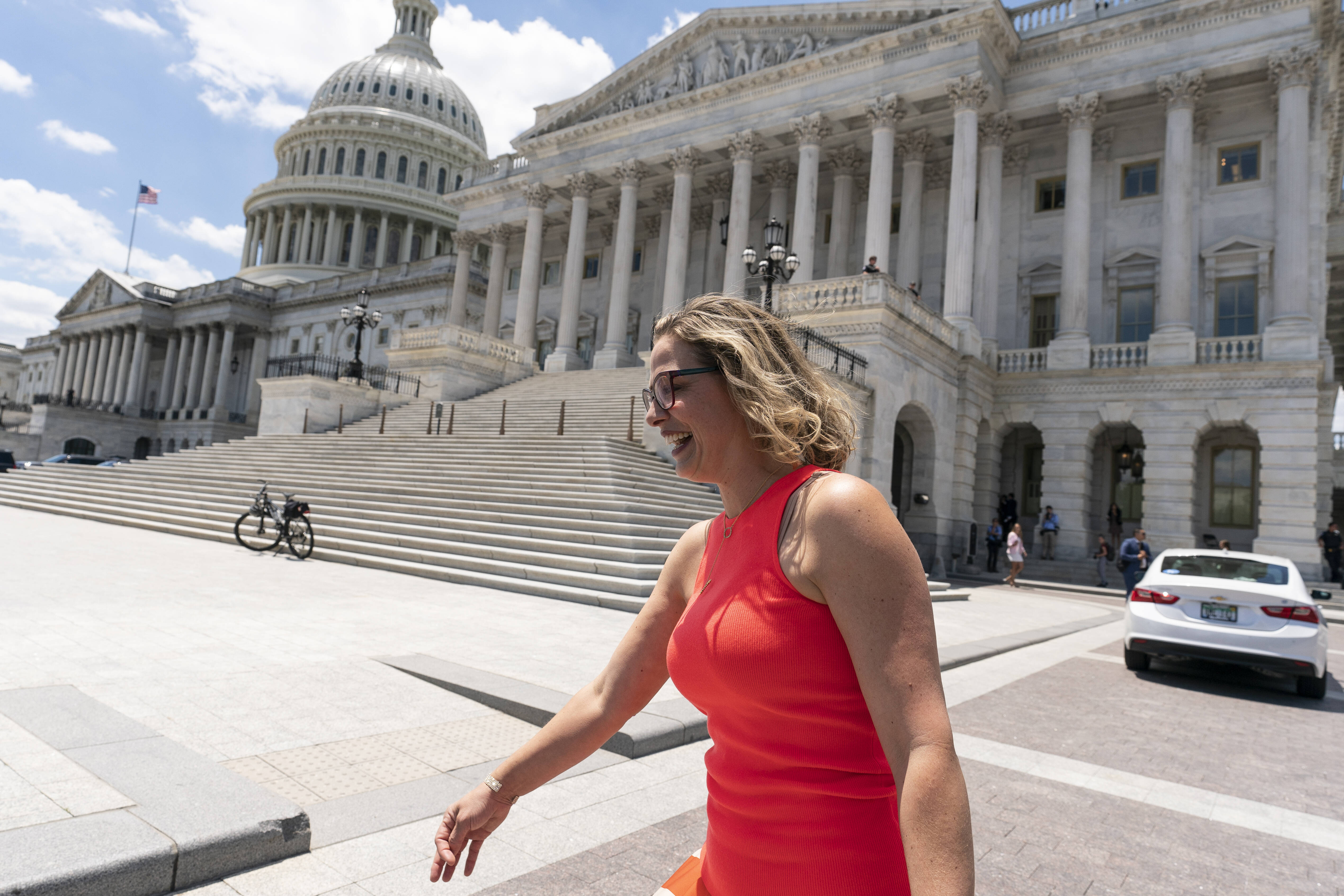 Sen. Kyrsten Sinema (D-Ariz.) is a big player in Democrats' spending bill. (Alex Brandon/AP)