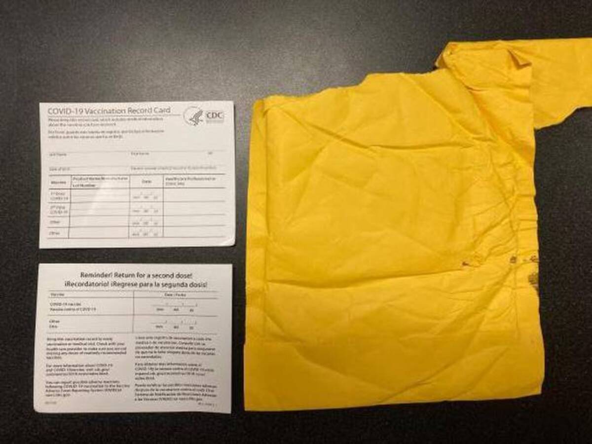 U.S. Customs and Border Protection officers seized thousands of fake coronavirus vaccine cards that passed through Memphis, Tenn. (CBP)