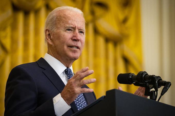 President Biden will detail the next steps in the fight against the coronavirus in a speech at 5 p.m. (Samuel Corum/Bloomberg)