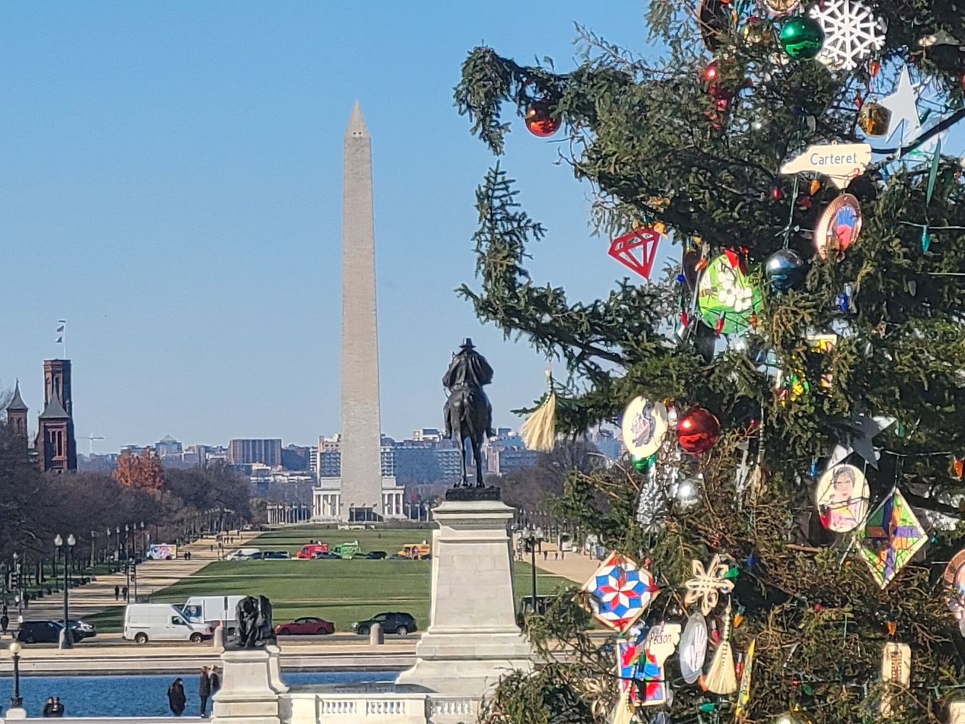 A glimpse of the U.S. Capitol Christmas Tree on Thursday. (Ron Cohn/www.CWG.news/Photos Flickr)