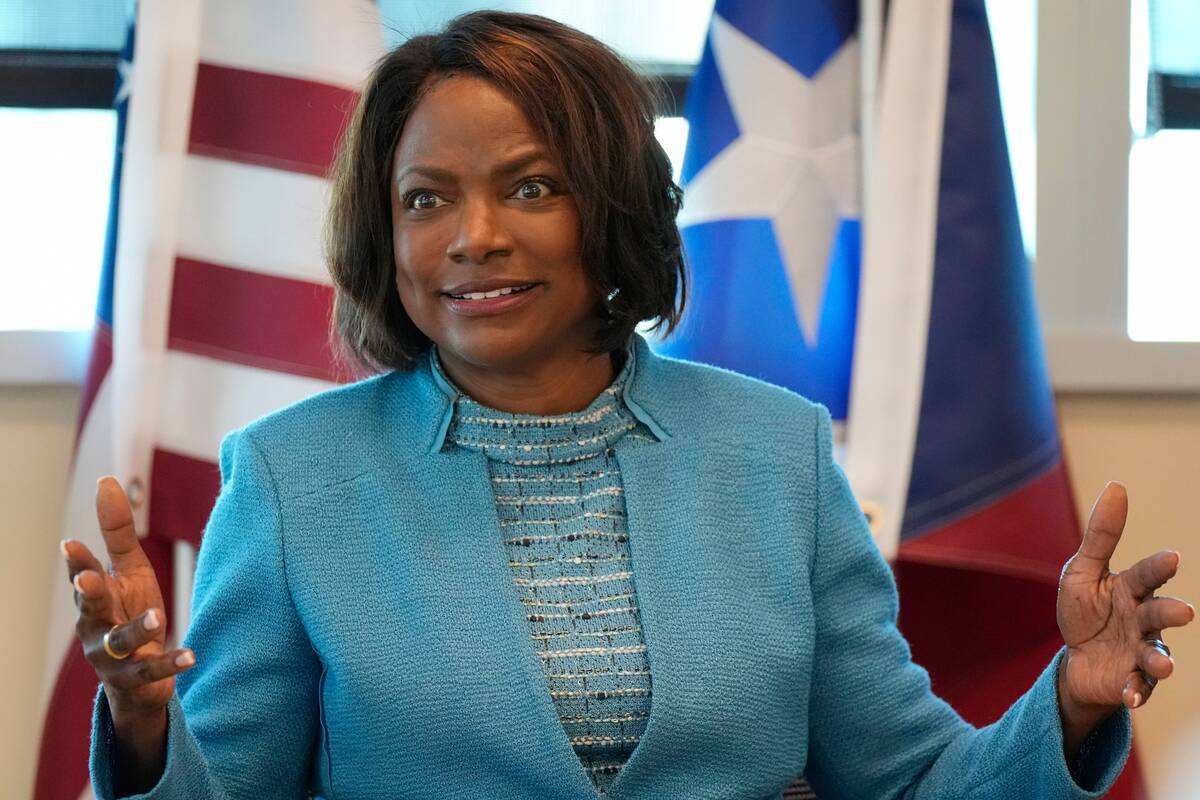 Rep. Val Demings (D-Fla.) speaks with leaders of the Puerto Rican community in Miami on Jan. 26. (Rebecca Blackwell/AP)